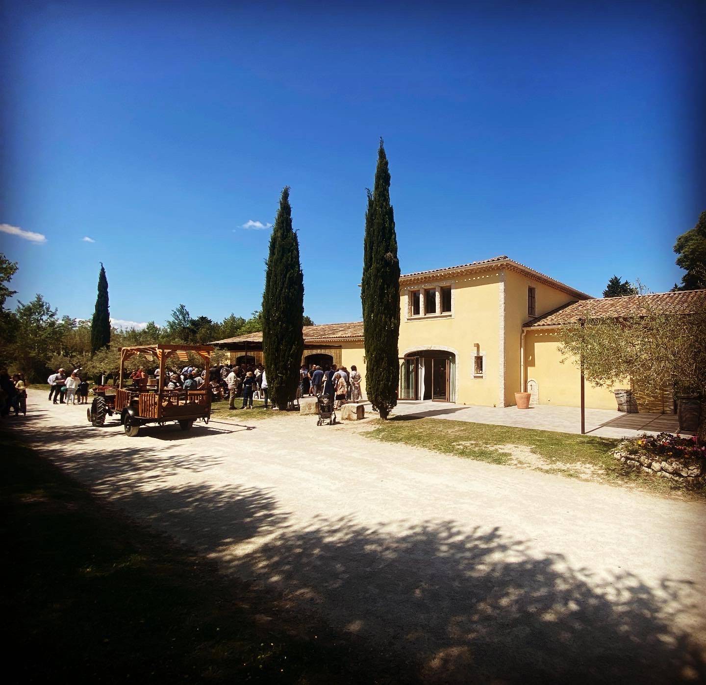 apéritif en extérieur au mas de jonquerolles près d'arles