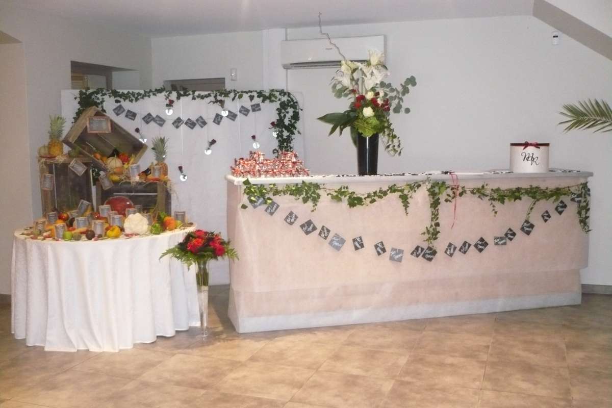 décoration du hall d'accueil au Mas de Jonquerolles